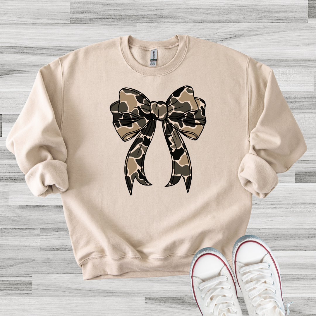 Camo Bow Sweatshirt