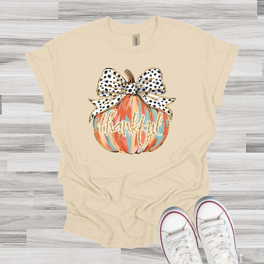 Watercolor Thankful Pumpkin Tee