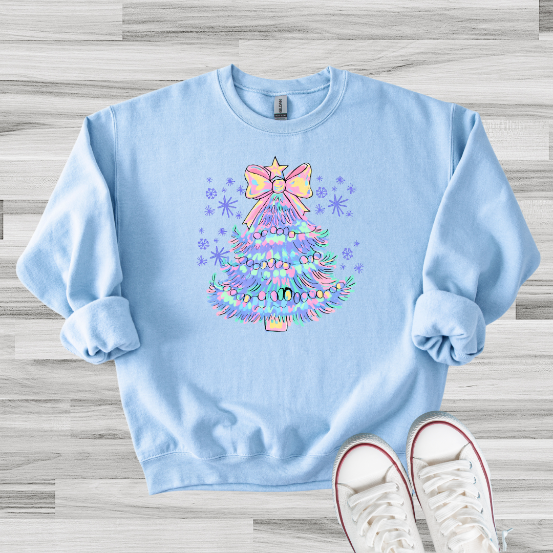 Blue Bow Tree Sweatshirt