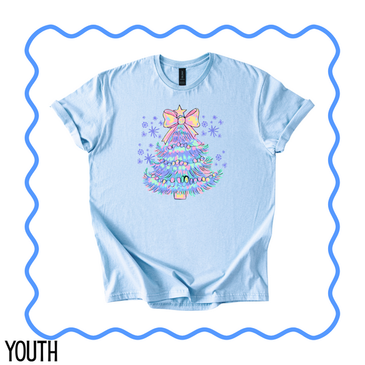 YOUTH Blue Bow Tree Tee