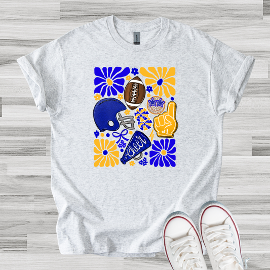 Boho FB Blue & Gold Tee