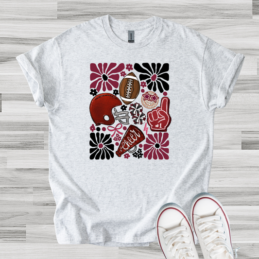 Boho FB Maroon Tee
