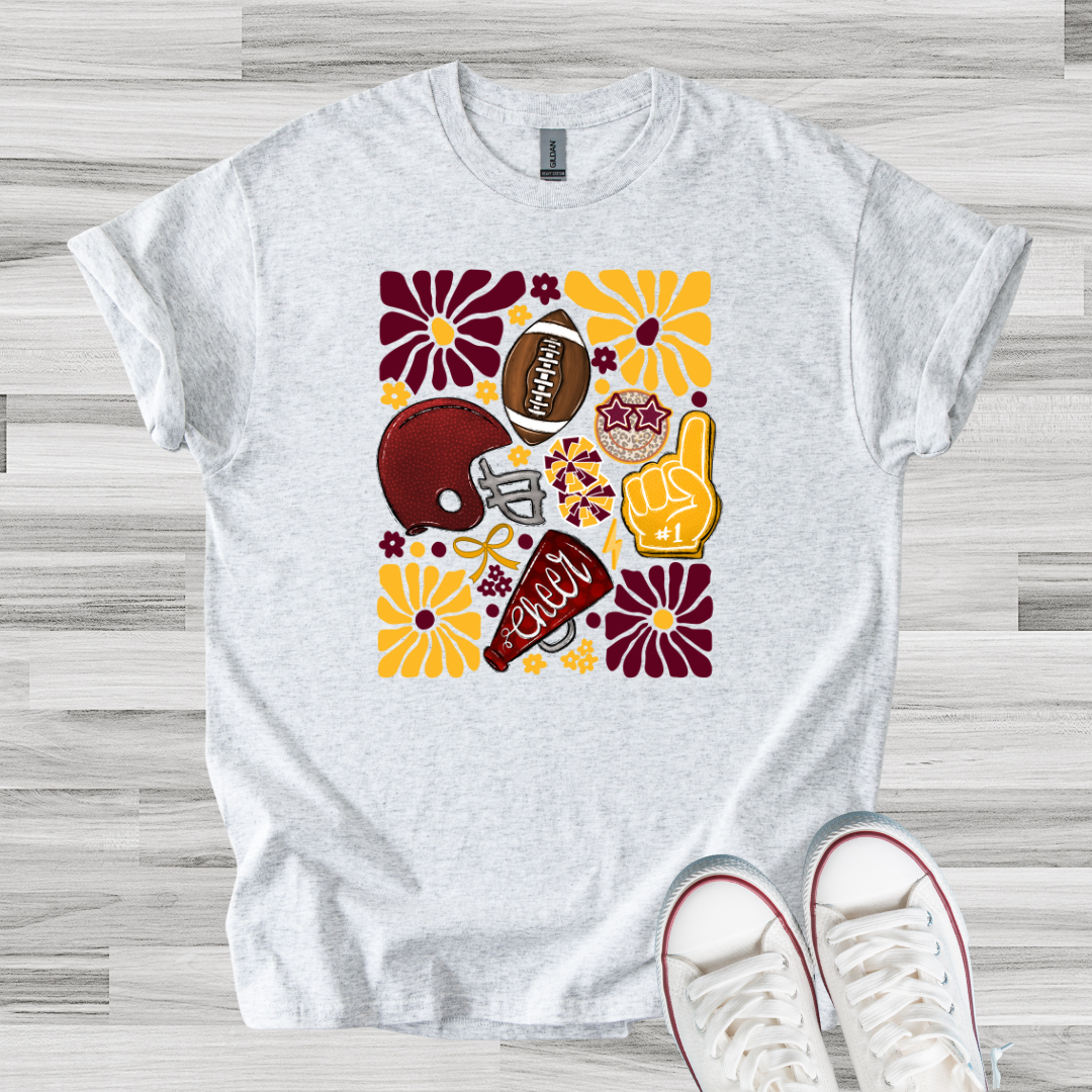 Boho FB Maroon & Gold Tee