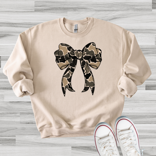 Camo Bow Sweatshirt