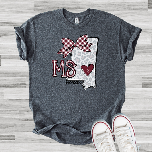 Gray MS Bow Tee