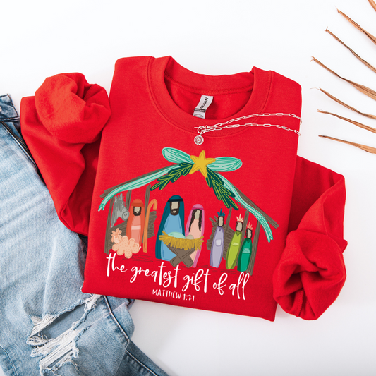 Greatest Gift Red Sweatshirt