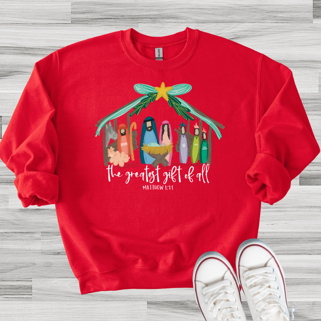 Greatest Gift Red Sweatshirt