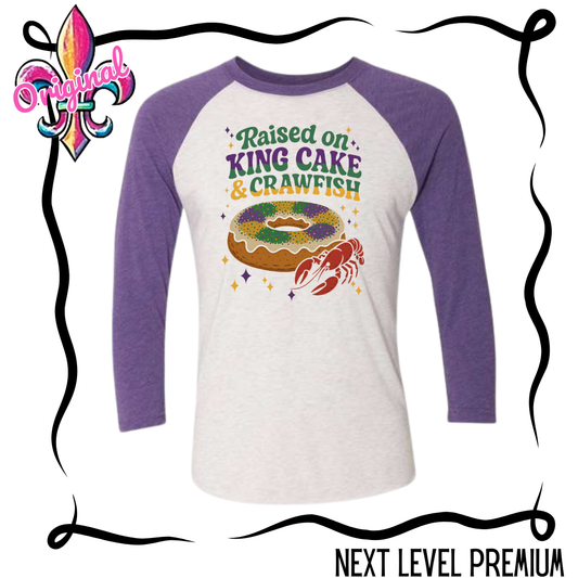 Raised King Cake Crawfish Raglan Tee