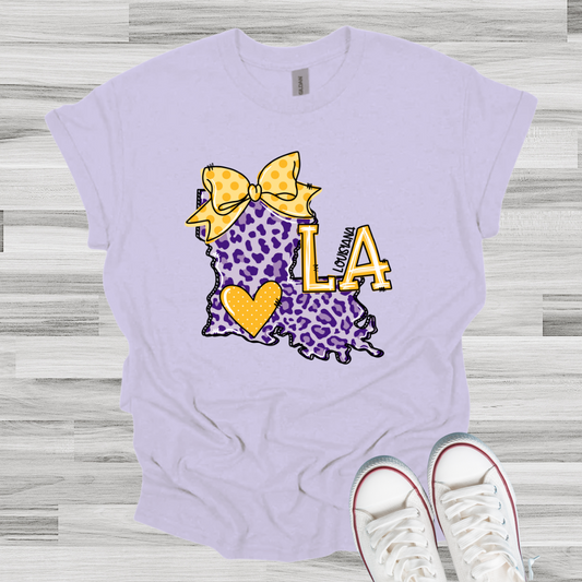Purple LA Bow Tee