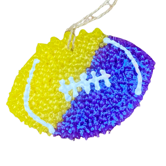 Purple & Gold Football Freshie