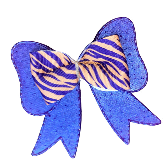 Tiger Striped Bow on Bow Freshie