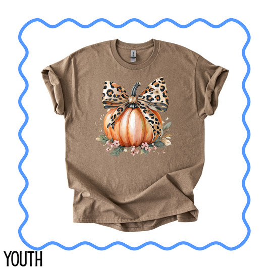 YOUTH Leopard Pumpkin Tee
