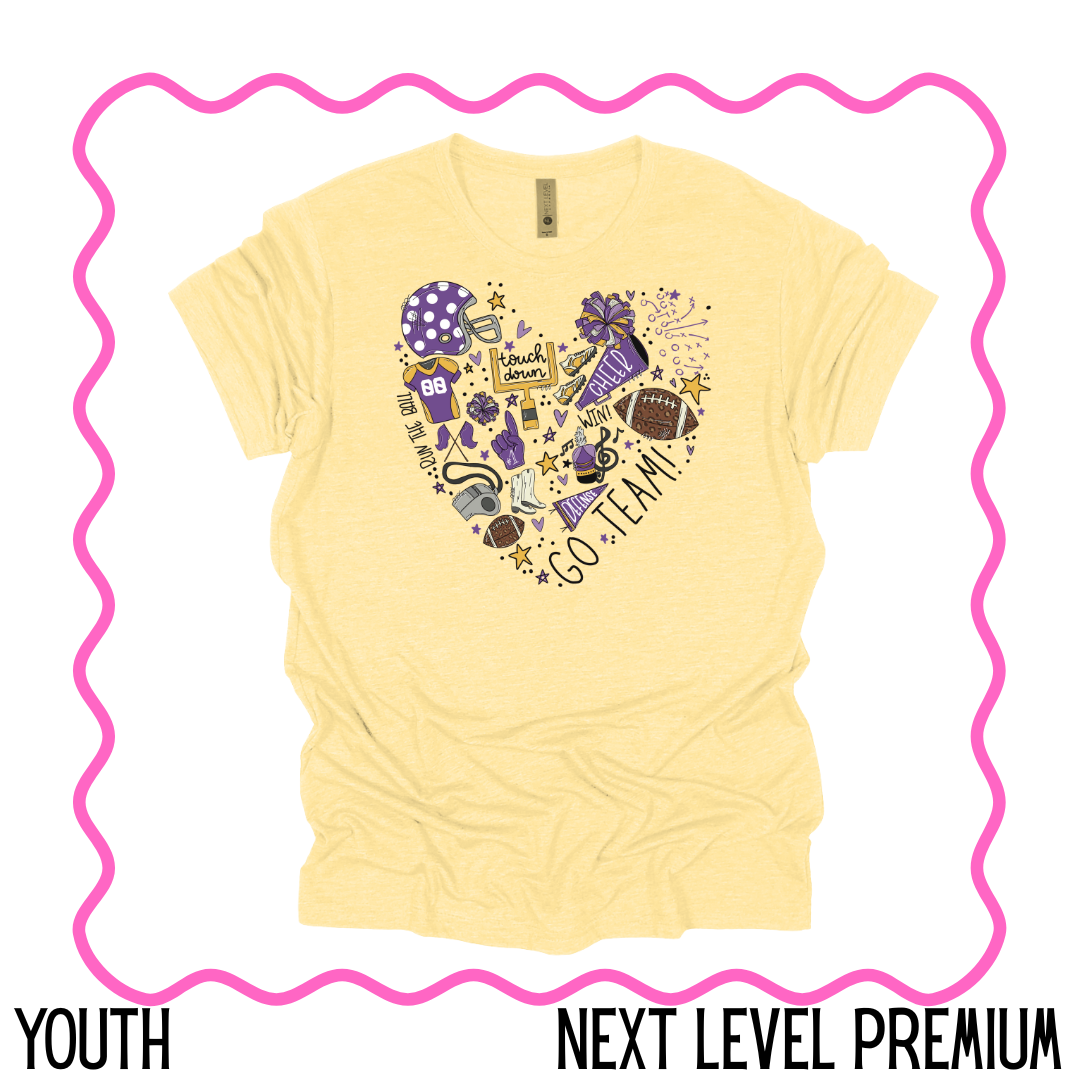 YOUTH NL Heart Collage Tee - Yellow
