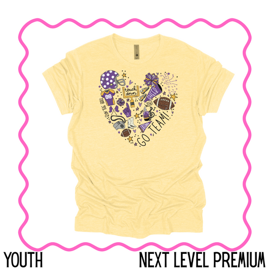 YOUTH NL Heart Collage Tee - Yellow