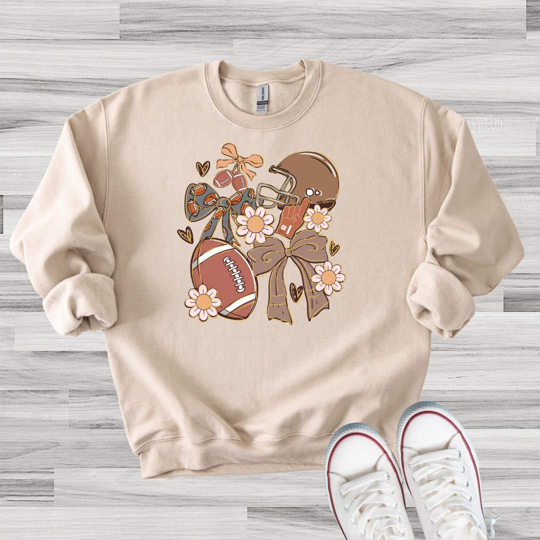 Football & Bows Sweatshirt