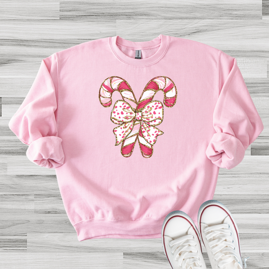Pink Candy Cane Sweatshirt