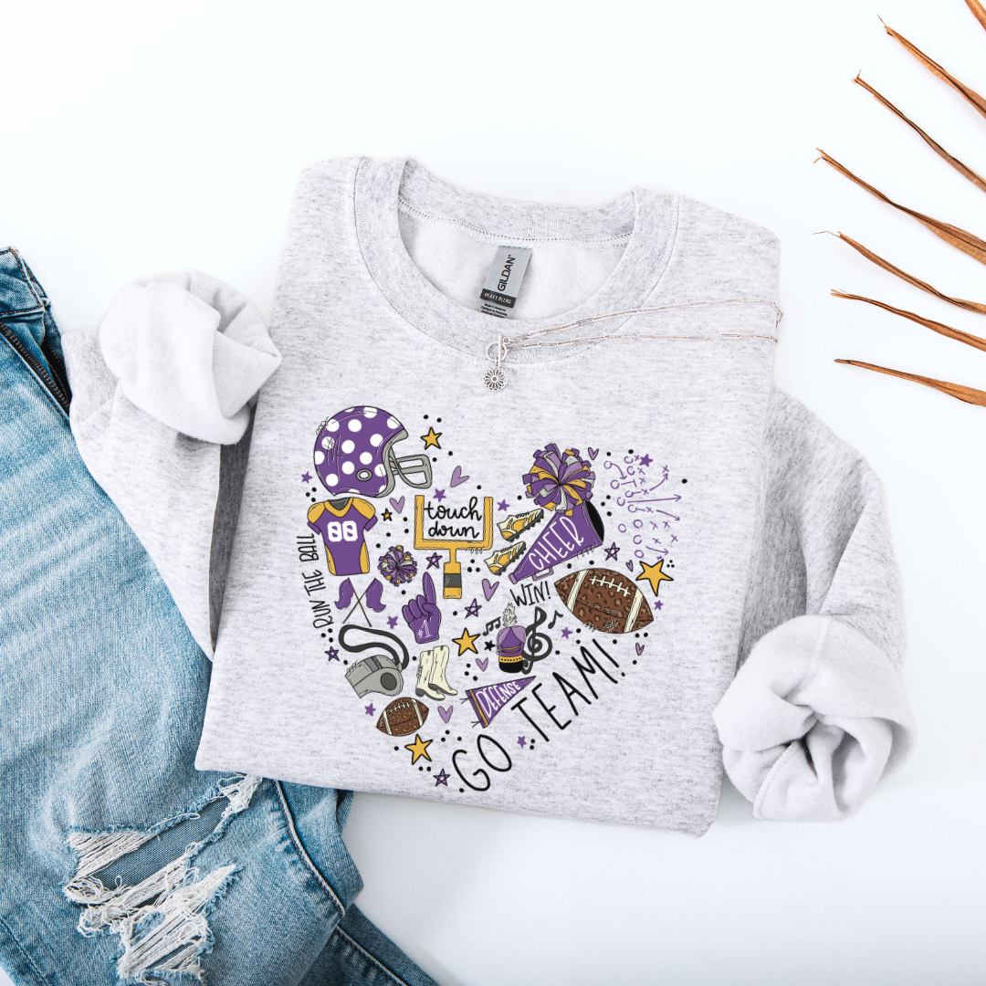 Purple Heart Collage Sweatshirt