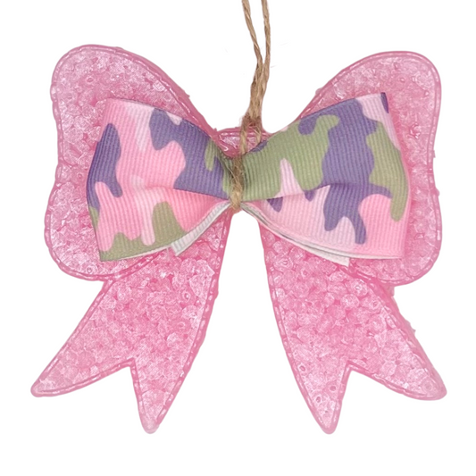 Pink Camo Bow on Bow Freshie